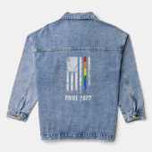 American Flag Rainbow Usa Gay Lgbtq Lgbt Pride Mon Jeansjacke (Rückseite)