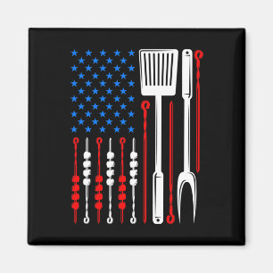 American Flag Rbecue Son Vater Husnd Vathers Day F Magnet
