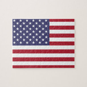 American Flag & Red Heart - USA/Sports Fan Puzzle