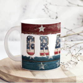American Flag Red White Blue Grandpa Coffee Mug Kaffeetasse