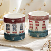 American Flag Red White Blue Grandpa Coffee Mug Kaffeetasse