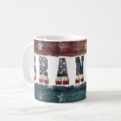 American Flag Red White Blue Grandpa Coffee Mug Kaffeetasse (Vorderseite Links)