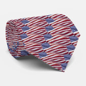 American Flag Red White & Blue Neck Tie Krawatte (Gerollt)