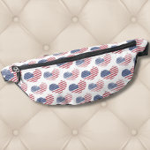 American Flag Red White Blue Patriotic Bauchtasche