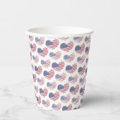 American Flag Red White Blue Patriotic Pappbecher (Vorderseite)