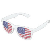American Flag Red White Blue Patriotic Partybrille (Schrägansicht)