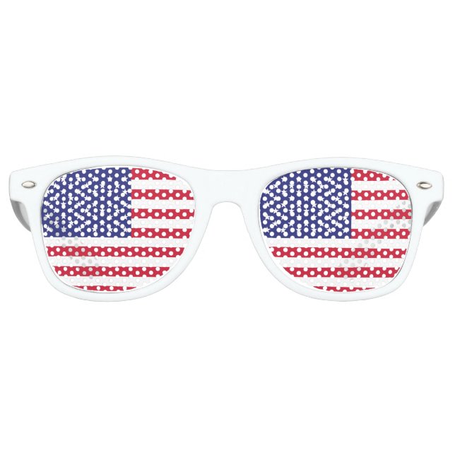 American Flag Red White Blue Patriotic Partybrille (Vorderseite)