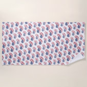 American Flag Red White Blue Patriotic Strandtuch (Vorderseite)