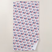 American Flag Red White Blue Patriotic Strandtuch (Vorderseite)