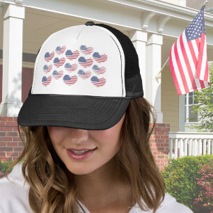 American Flag Red White Blue Patriotic Truckerkappe