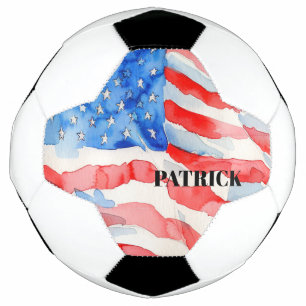 American Flag Red White Blue Personal Fußball