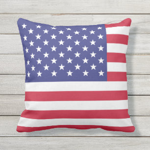 American Flag Red White Blue USA Patriotic Kissen