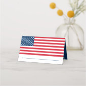 American Flag Red White Blue USA US Flagge Platzkarte (Vorderseite)