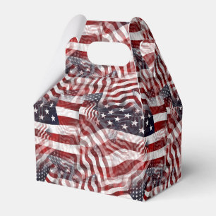 American Flag Red White Stripes Stars Muster Geschenkschachtel