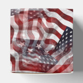 American Flag Red White Stripes Stars Muster Geschenkschachtel (Oben)
