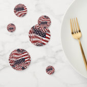 American Flag Red White Stripes Stars Muster Konfetti (Gruppe)