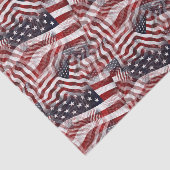 American Flag Red White Stripes Stars Muster Seidenpapier (Ausschnitt)