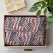 American Flag Red White Stripes Stars Muster Seidenpapier (Geschenk)