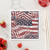 American Flag Red White Stripes Stars Muster Serviette (Beispiel)
