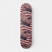 American Flag Red White Stripes Stars Muster Skateboard (Vorne)