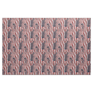 American Flag Red White Stripes Stars Muster Stoff