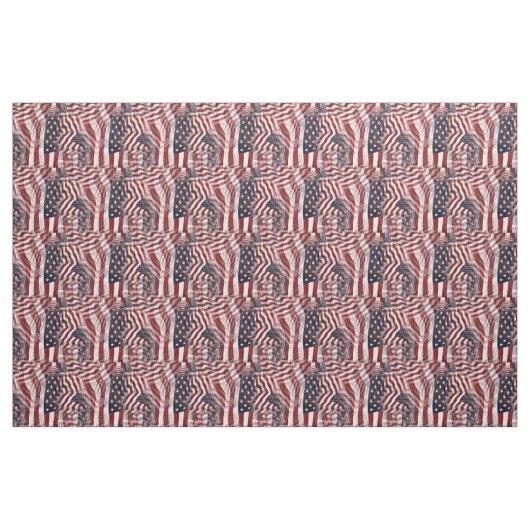 American Flag Red White Stripes Stars Muster Stoff (Fat Quarter (45,7 x 55,9 cm))