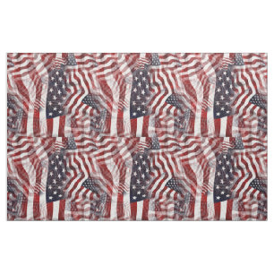 American Flag Red White Stripes Stars Muster Stoff