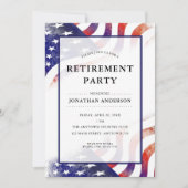 American Flag Retirement Party Einladung (Vorderseite)