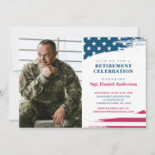 American Flag Retirement Party Einladung (Vorderseite)