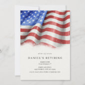 American Flag Retirement Party Einladungen (Vorderseite)