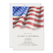 American Flag Retirement Party Einladungen