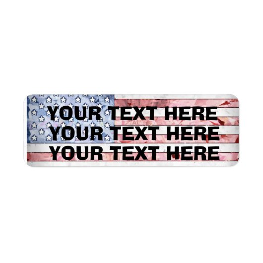 AMERICAN FLAG RETURN ADDRESS LABELS (Vorne)