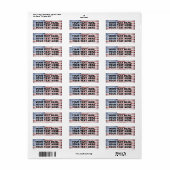 AMERICAN FLAG RETURN ADDRESS LABELS (Vorne)