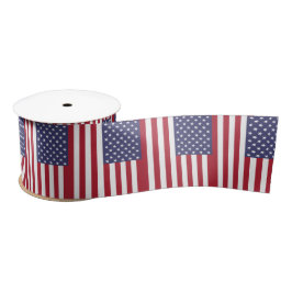 American Flag Ribbon Satinband