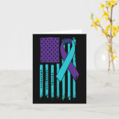 American Flag Ribbon Suicide Awareness Mental Heal Karte (Gelbe Blume)
