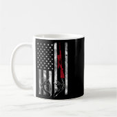 American Flag Rifle Antler Vintag Hirschjagd Hu Kaffeetasse (Links)