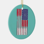 American Flag Rooar Niedliche US-Row Crew 4. Keramik Ornament (Rechts)