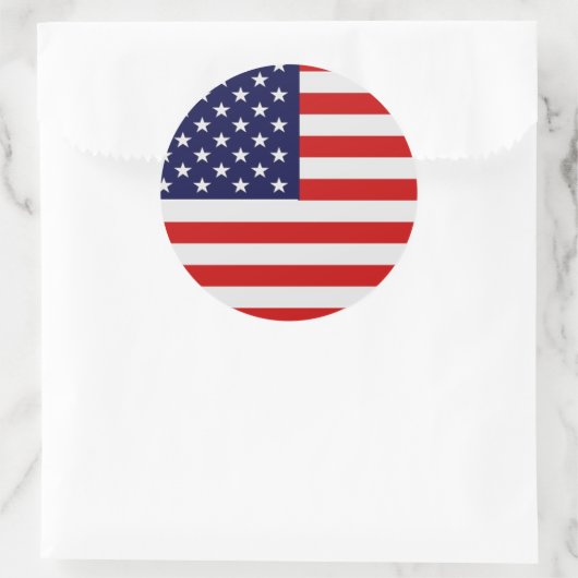 American Flag Round Stickers (Tasche)