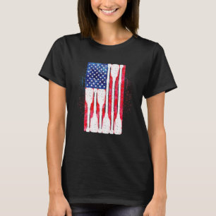 American Flag Rowing Oar Niedliche US Row Crew 4.  T-Shirt