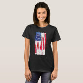 American Flag Rowing Oar Niedliche US Row Crew 4.  T-Shirt (Vorne ganz)