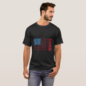 American Flag Rowing Oar Paddle Rowers T-Shirt (Vorne ganz)