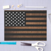 American Flag Rustic USA Patriotic Seidenpapier (Handwerk)
