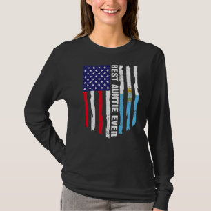 American Flag & San Marino Flag Best Auntie Ever F T-Shirt