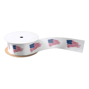 American Flag Satin Ribbon Satinband
