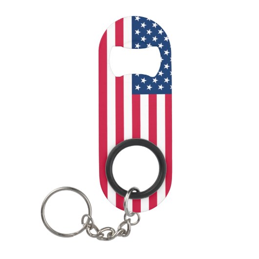 American Flag Schlüsselanhänger Bottle Opener USA Mini Flaschenöffner (Vorderseite)