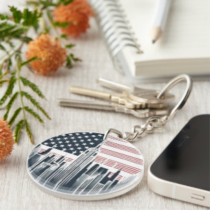 American Flag Schlüsselanhänger Design - Patriotic