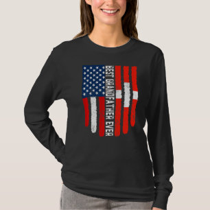 American Flag Schweiz Flagge Bester Großvater Ev T-Shirt