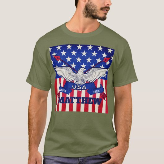 American Flag Semper Fi T - Shirt (Vorderseite)