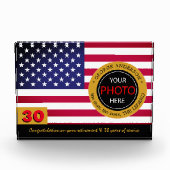 American Flag & Service Award, Retirement / USA Fotoblock (Vorderseite)