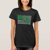 American Flag Shamrock Clovers St Patricks Day Men T-Shirt (Vorderseite)